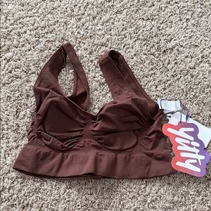 Brown Ruched Bralette